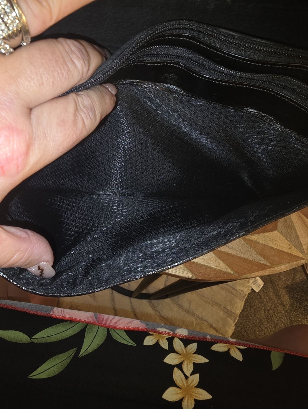 Victory Black Quilted Chain-Handle Shoulder Bag/Clutch 100% Eel Skin - Picture 10 of 14